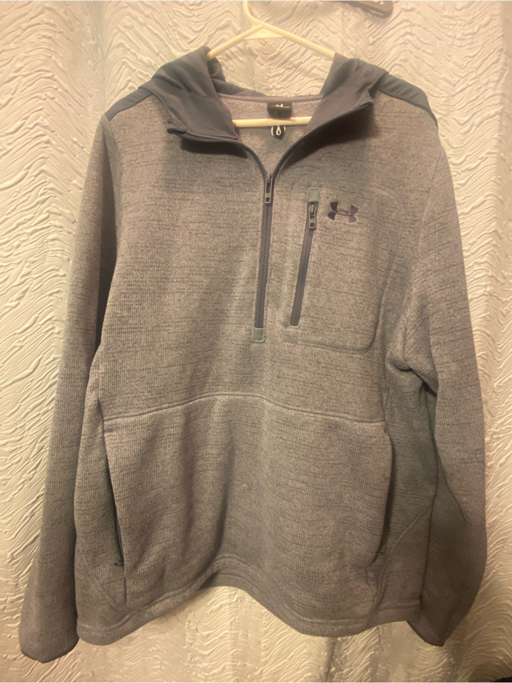 Under Armour Navy Grey Full-Zip Fleece Jacket